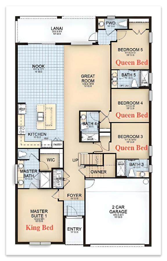 Luxury 12 Bedrooms Pool House 10 Min To Disney4630 Кисими Екстериор снимка